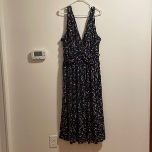 Navy floral dress
